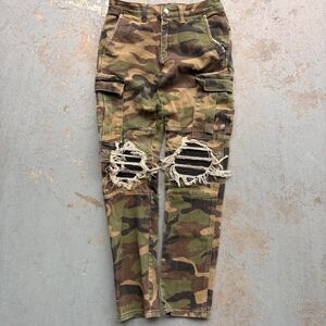 Amiri Camo Distressed Jeans